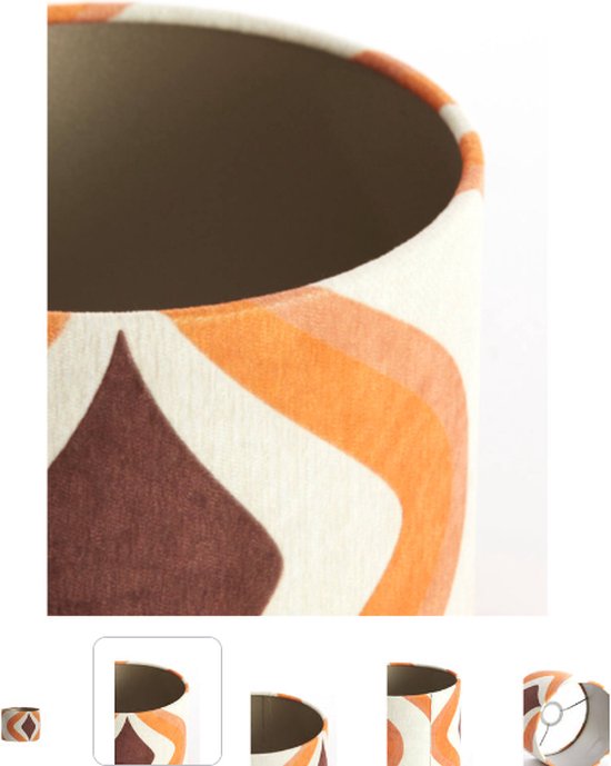 Light & Living – Lampenschirm – Cookie – mehrfarbig – Textil – Ø 20 cm – E27 – 2220522