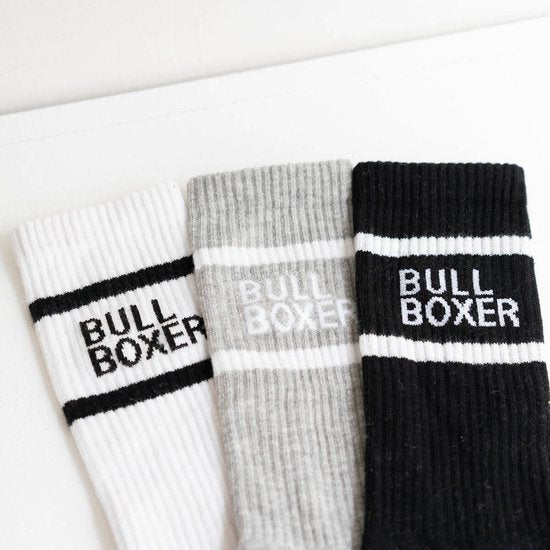 Bullboxer - Socken - Männer - Weiß - Schwarz - Grau - 39 - 42 - Socken