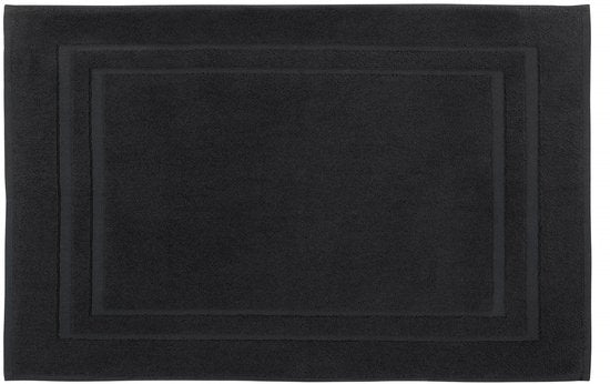 DoubleDry Hotel-Badematte 50 x 80 cm – 100 % Baumwolle – Weich und saugfähig – Schwarz