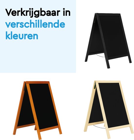 BRASQ Chalkboard Blank - 55x 85 CM - Chalkboard - Werbeschild - Bürgersteigschild - Doppelseitig - für Innen und Außen - Gastgewerbe