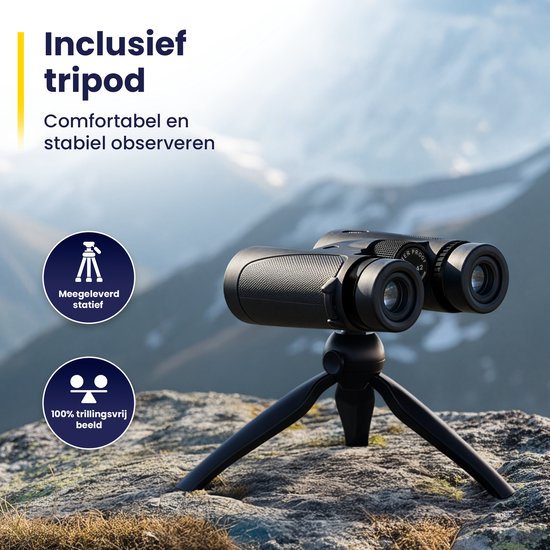 ODESSEY Premium Fernglas - mit Stativ, Etui, Wartungskit und Handyhalterung - 10x42 - FMC - BAK-4 - für Erwachsene und Kinder