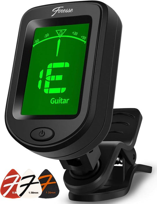 Finesse Tuner Gitarre, Bassgitarre, Violine, Ukulele - Chromatische Stimmung - Stimmgerät