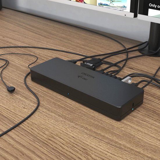 Dicota D31950 Notebook-Dock & Port-Replikator Kabelgebundener USB Typ-C Schwarz