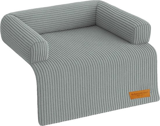 By Cee Cee Original Hundedeckenbank - Hundedeckenbank - Hundekorb - Premium - komplett mit Reißverschluss - Rippengewebe - Dunkelgrau - 90x90 - Größe M