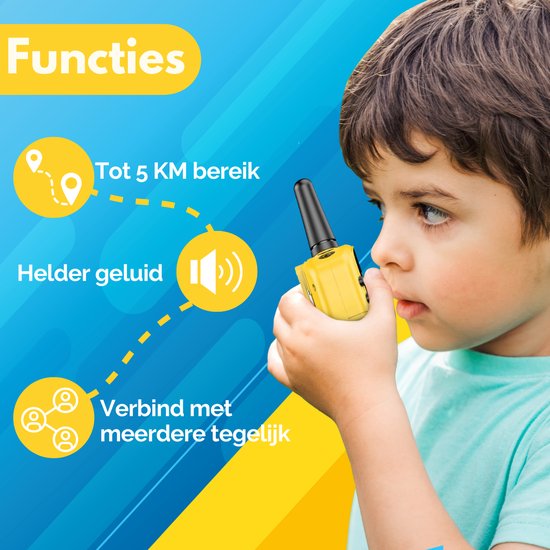 Squago Walkie Talkie 2 Stück - Für Kinder & Erwachsene - WalkieTalkie
