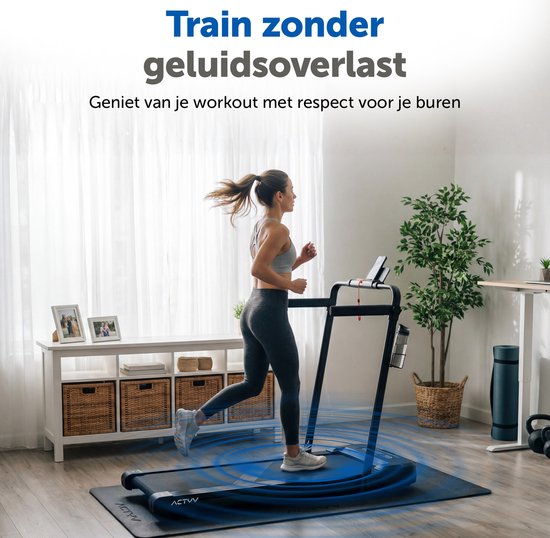 ACTYV Laufband Zusammenklappbar 1-12km/h - Inklusive Schmieröl, Schutzmatte - Laufband - Tretmühle - Walking Pad - Für Zuhause - Elektrisch - Zusammenklappbar V3