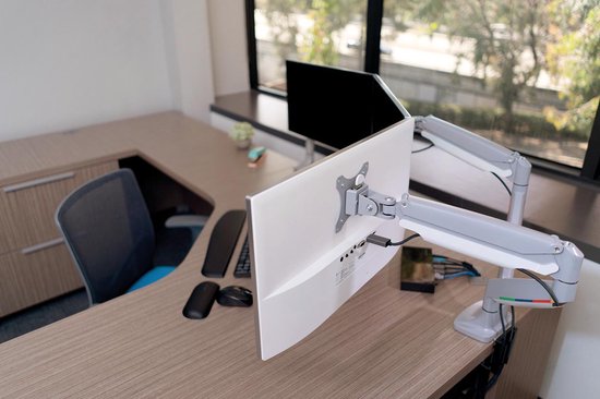 Kensington SmartFit One-Touch Dual Monitor Arm - Für 2 Bildschirme - Höhenverstellbar - Für 13 - 32" & bis zu 9 KG - Grau