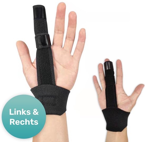 Fingerschiene - Mittelfinger - Einheitsgröße - Für alle Finger geeignet - Fingerschiene - Schwarz - Fingerschiene - Fingerschiene - Zeigefinger - Triggerfinger - Ringfinger - Hammerfinger - Schiene