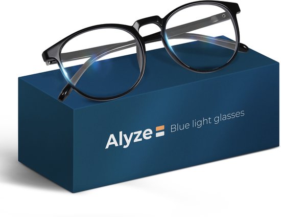 Alyze Blue Light Glasses - Blaulichtbrille - 5,4 x 1,6 x 14,3 cm - Mattschwarz
