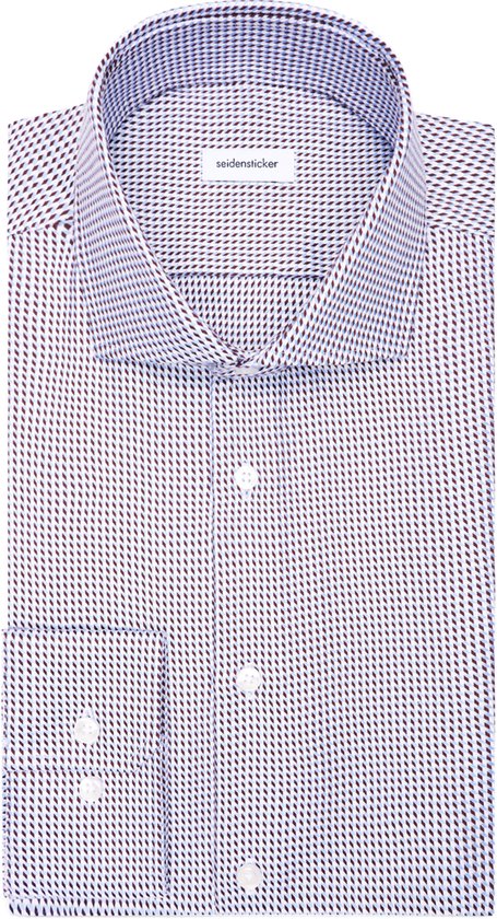 Seidensticker Slim Fit Hemd, Popeline, rot kariert