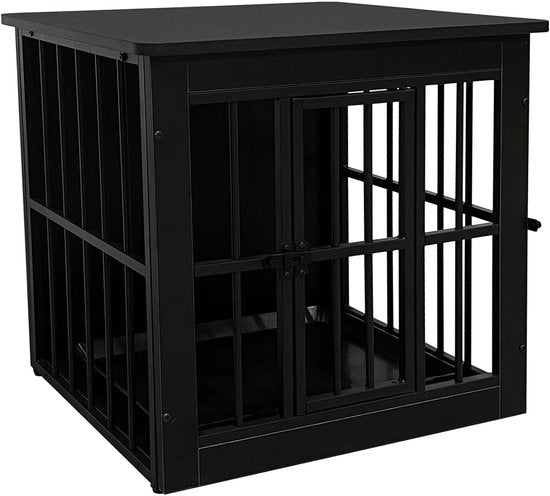 Hundekäfig - Hundebox - Box für Welpen und kleine Hunde - Hundekäfig - für den Innenbereich - inklusive Hygieneschale für den Käfig - 63 cm x 51 cm x 59 cm.