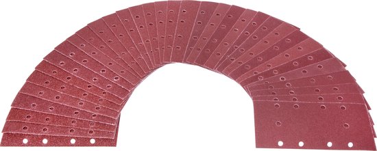 VONROC Schleifpapier-Set 92 x 187mm- 50 Stück - Für Schwingschleifer - Klettbefestigung