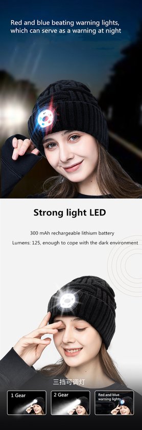 Garpex® Komfortabler Hut mit LED-Beleuchtung - LED-Hut Einheitsgröße