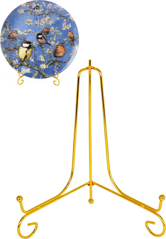 Air Sign Stand - Groß - Schilder und Bücher - Display - Ständer - Halter - Stütze - Gestell - Aufhänger - Ornamentale Schilder - Kochbuch - Gold - Metall