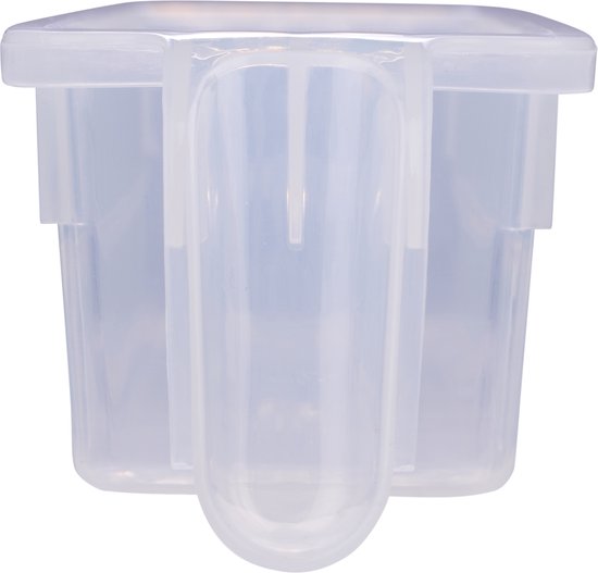 Kühlschrank Organizer 1.58L - 35 x 7.5 x 6 CM - Kühlschrank Aufbewahrungsbehälter mit Griff - Spülmaschinenfest - Kühlschrank und Küchenschränke organisieren - Kunststoff - Transparent