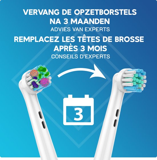 Cosity - 24x Oral-B und Braun kompatible Bürstenköpfe - Briefkastenverpackung - Weiß