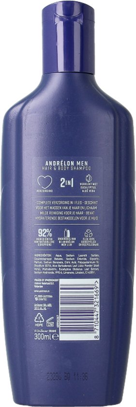 Andrélon Men Hair & Body Shampoo – 300 ml