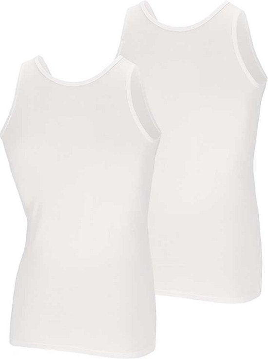 Bambus - Herrenhemden - Herrenunterhemd - 2er-Pack - Weiß - XXL - Herren Tanktop - Herren Singlet - Bambus - Apollo