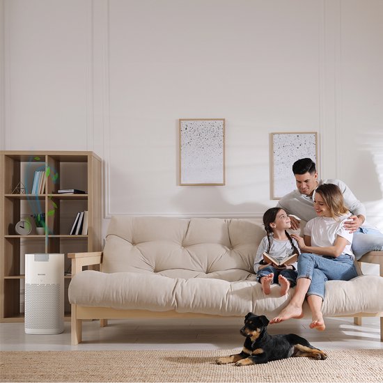 Auronic Air Purifier Ultra - Mit HEPA 13-Filter - 450 m³/h - 90 m² - Kohlefilter - 3 Stufen - Luftreiniger - Weiß