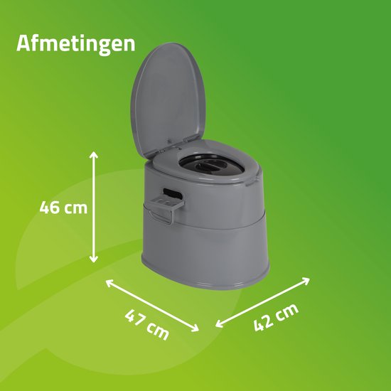 Bo-Camp - Tragbare Toilette teilbar - 7 Liter - Kompakt