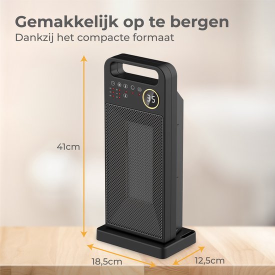 Nuvance - Elektroherd - 2000W - Terrassenheizer - Keramik-Heizung - Heizlüfter - Elektroheizung