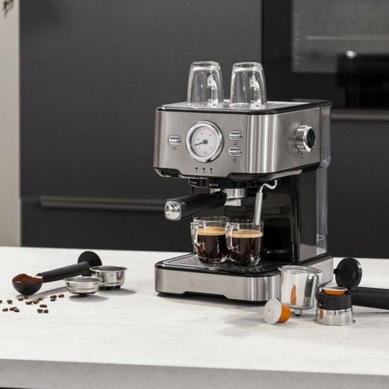 Kaffeemaschine - Princess 249412 Espressomaschinen für gemahlenen Kaffee - Mit Milchaufschäumer für Cappucino und Latte Macchiato - 2 Tassen - Verbraucherverband Best Buy