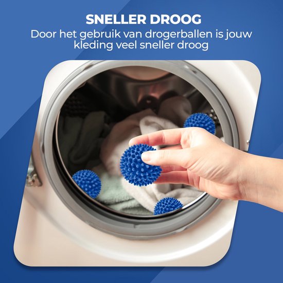 Roegaarden Trocknerbälle – Waschbälle – 6 Stück – Silikon – Schnelleres Trocknen – Knitterfrei