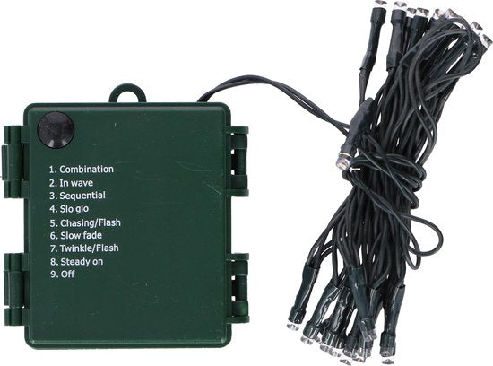 Grundig Weihnachtsbeleuchtung - 24 LED - 8 Stufen - mit Zeitschaltuhr - 223 cm - Warmweiß