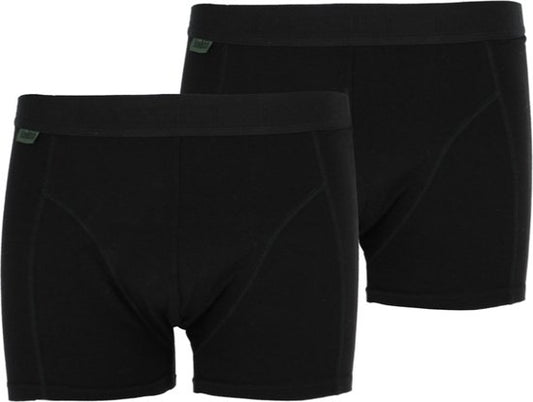 Basset Bamboo Herren Boxershorts schwarz 2er-Pack - Größe XXL