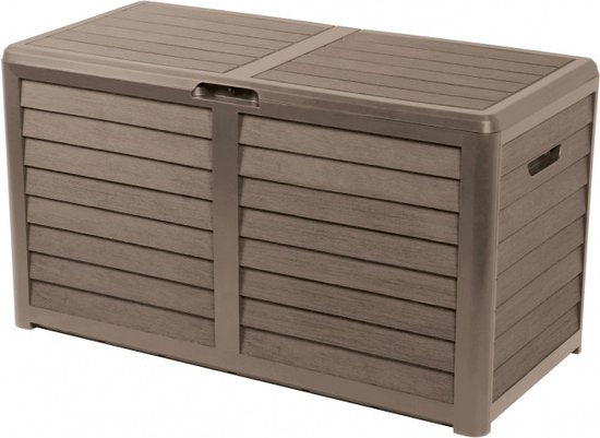 Lifetime Garden Garten Kissen Box 420L - Outdoor Kissen Box - 117,3 x 65,3 x 54,8 cm - Garten Aufbewahrungsbox - Taupe