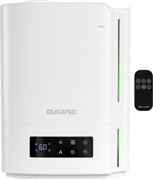 Auronic Luftbefeuchter - 5 Liter - Geeignet für Wohnzimmer, Büro, Schlafzimmer, Babyzimmer und mehr - BPA-frei - Weiß