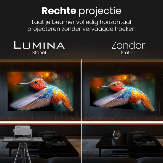 Lumina® Beamer-Stativ - Stabiler Beamer-Ständer - Geeignet für alle Beamer & Laptops