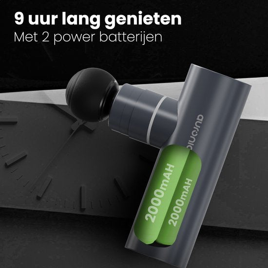 Auronic Massage Gun - Massagegerät - Professional - 4 Aufsätze und Koffer - Massage Gun - Ganzkörper - Grau