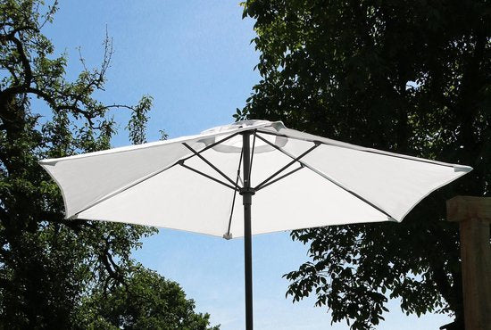 PimXL Sonnenschirm - Ã˜200cm - Weiß