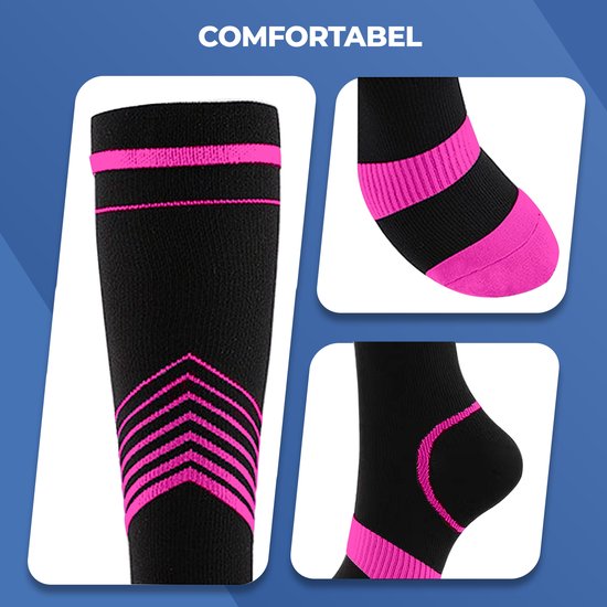 Roegaarden Kompressionssocken - Kompressionssocken - Stützsocken - Größe 40-44 - Pink