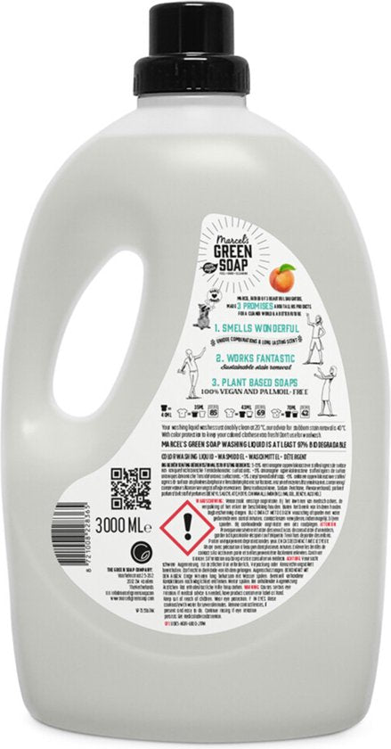 Marcel's Green Soap Flüssigwaschmittel - Großpackung - Pfirsich & Jasmin - 3L - 69 Waschgänge