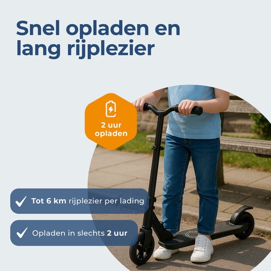 Denver Elektro-Scooter für Kinder - 10km/h - Kinder-Scooter - LED-Lichter - 6km Reichweite - SCK5500B