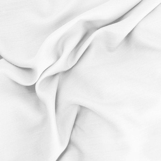 Kayori Emma Bettlaken aus Baumwollsatin – 160 x 200–210 cm – Matratzenhöhe 35 cm – Rundum-Gummizug – Weiß