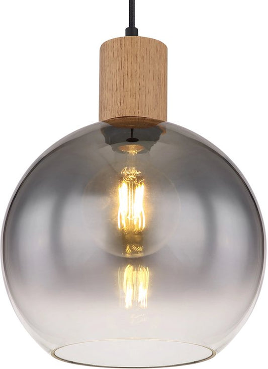 Globo – Hängeleuchte – Moitas – schwarz – Glas – Ø 25 cm – E27 – 15656H