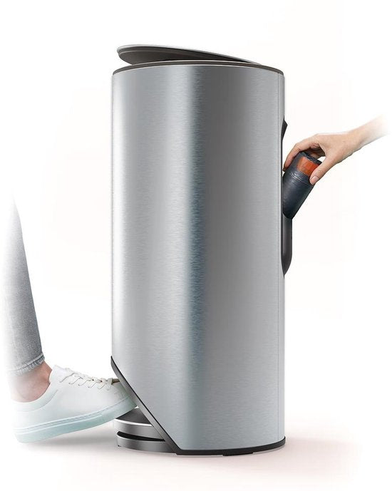 Joseph Joseph Arc 30 Liter schlanker Treteimer mit Innenbeutel - Edelstahl