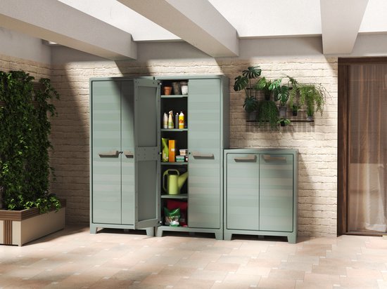 Planet Outdoor Multispace Aufbewahrungsschrank - 44x80x182cm - Hellgrau