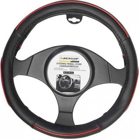 Dunlop Lenkerabdeckung - Universal - Pu - Schwarz/Rot - Ø37-39 cm