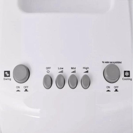 Excellent Electrics Aircooler - Luftkühler - 3.5L- 80 Watt - Flüsterleise - 3 Einstellungen - Mit Kühlelementen