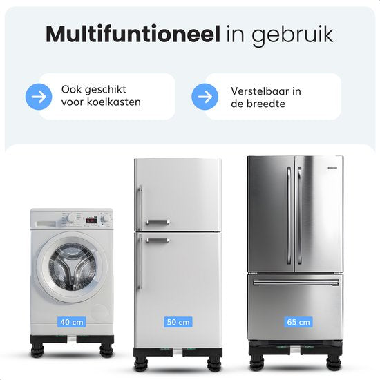 Waschmaschinensockel - Waschmaschinensockel - Schrank - Geeignet für Trockner, Kühlschrank, Geschirrspüler und Gefrierschrank - Für Bosch, Samsung, Miele, AEG, LG, Haier - Verstellbar
