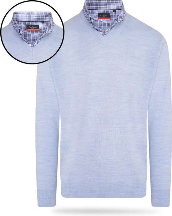 Pierre Cardin - Herren Pullover Mock Pullover - Blau - Größe S