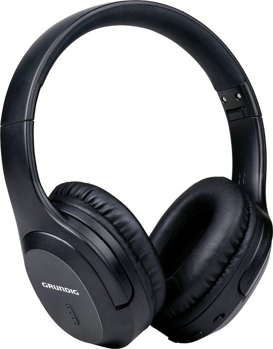 Grundig Bluetooth Kopfhörer - Kopfhörer kabellos - Over Ear Kopfhörer mit 40 Stunden Wiedergabezeit - kabellose Kopfhörer mit Mikrofon - inkl. Audiokabel 3,5mm und USB-C Ladekabel