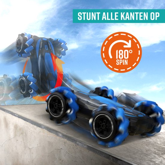 NAPI Controlled Car - RC Stunt Car mit 2 Batterien - Spielzeugauto für Jungen - Outdoor-Spielzeug - Rennwagen - Outdoor-Spielzeugauto - Radiographic - Slidestorm
