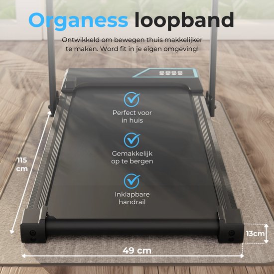 Laufband 1-12km/h - Walking Pad - Laufband zusammenklappbar - Walking-Laufband - Mit Tablet-Halter, Fernbedienung und App