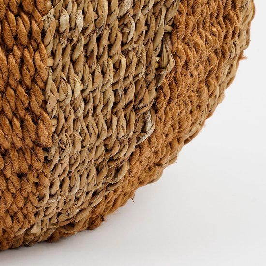 Mica Decorations Tacoma Aufbewahrungskorb mit Deckel - H47 x Ø50 cm - Jute - Gelb