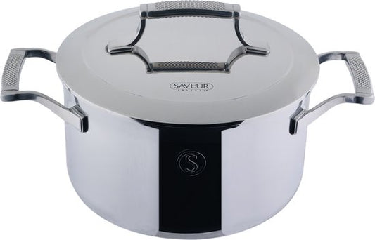 Saveur Selects - Voyage Kochtopf - Ø22 cm - Dreischicht-Edelstahl - PFAS-frei - Induktion - Backofenfest